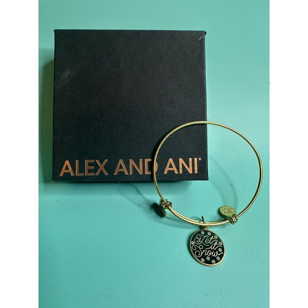 Alex and Ani Let‎ It Snow Gold Bangle Bracelet